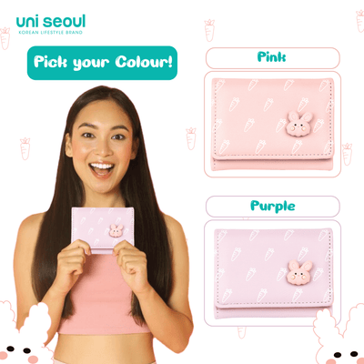 Rabbit Print Trifold Cute Wallet