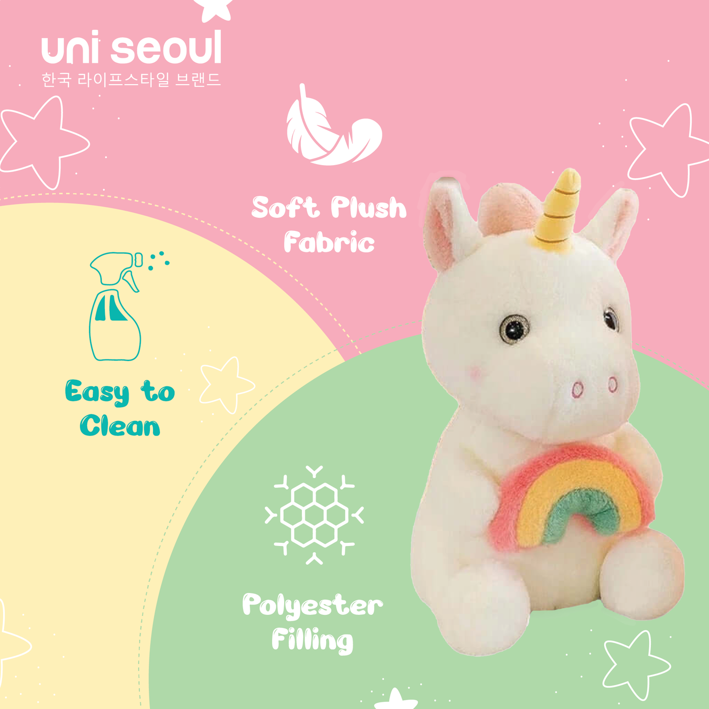 Rainbow Unicorn Plush Toy