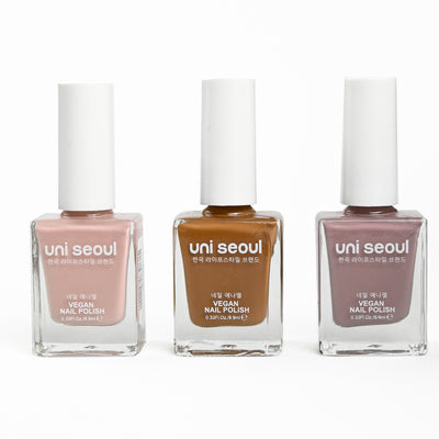 Uni Seoul Nude Nuance Trio Nail Enamel Set