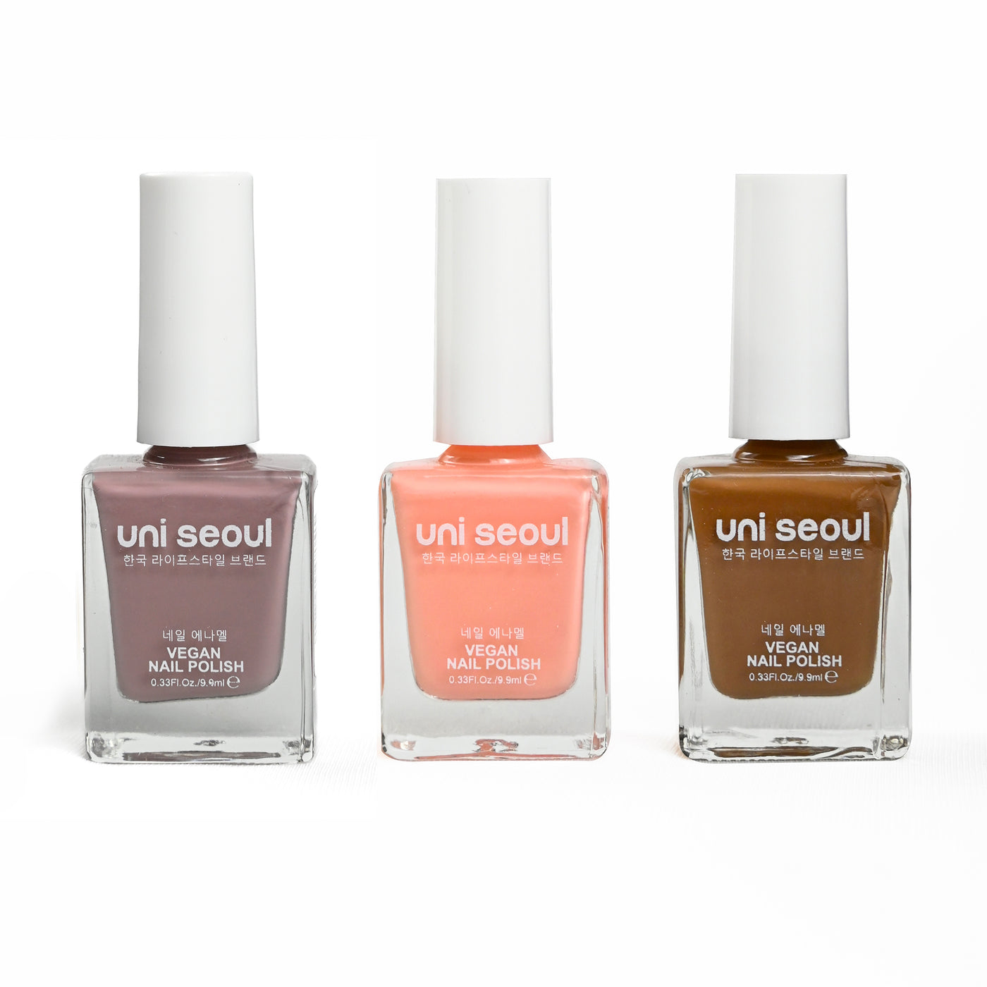 Uni Seoul Natural Chic Trio Nail Enamel Set