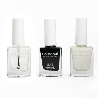 Uni Seoul Monochrome Magic Trio Nail Enamel Set