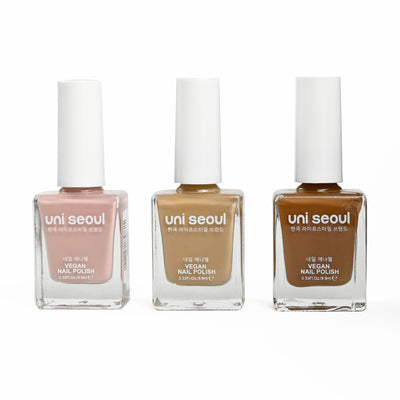 Uni Seoul Grounded Glow Trio Nail Enamel Set