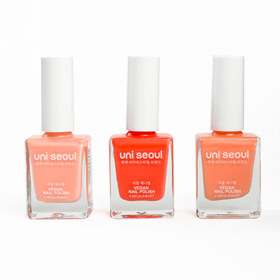 Uni Seoul Beach Babe Nails Trio Nail Enamel Set