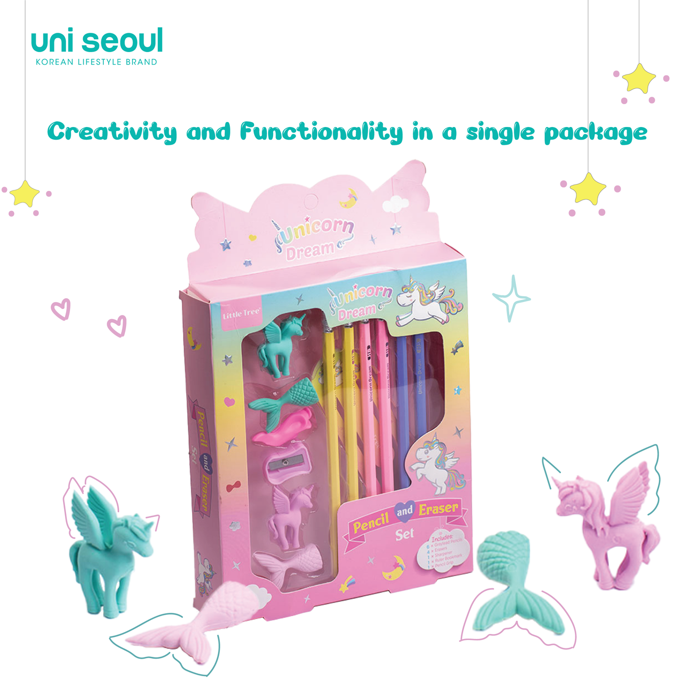 Unicorn Pencils Gift Set