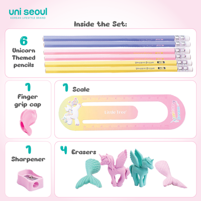 Unicorn Pencils Gift Set