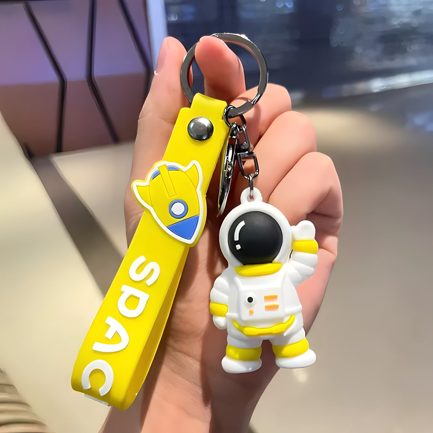 Waving Astronaut 3D Keychain