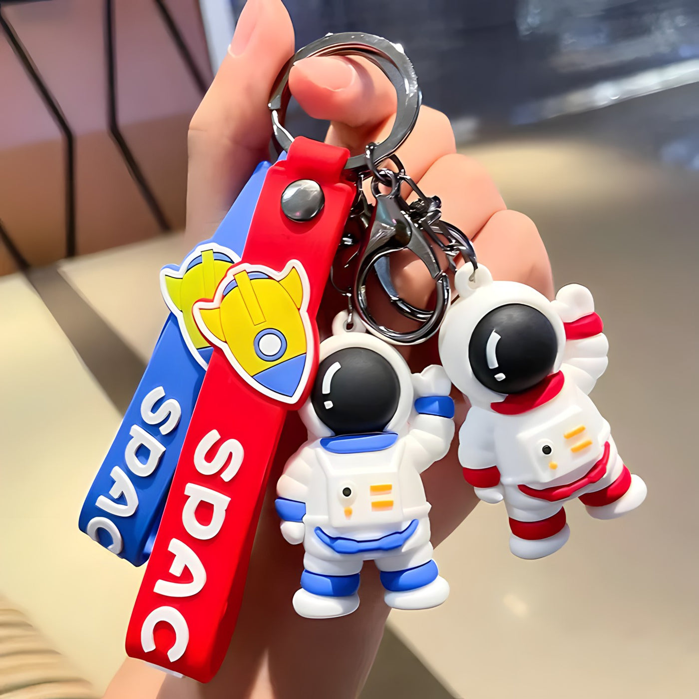 Waving Astronaut 3D Keychain