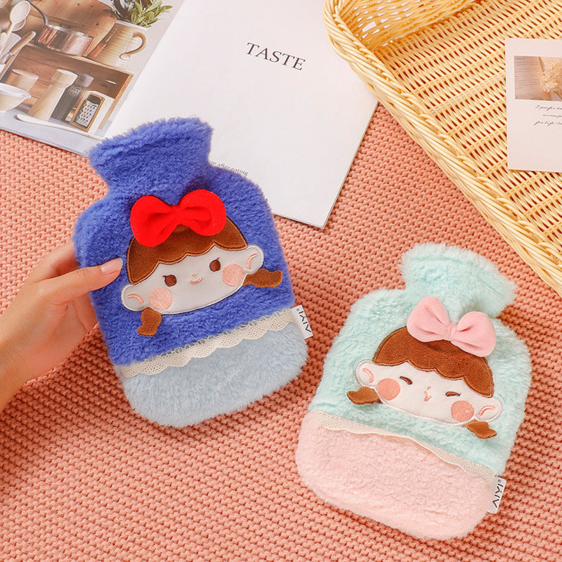 Hot Water Bag with Cute Girl Soft Cover