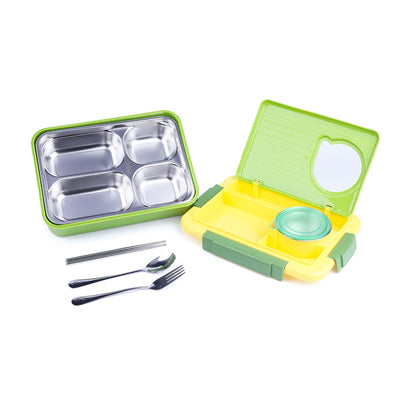 Korean Bento 7-Sections Stainless Steel Lunch Box, 1100ml