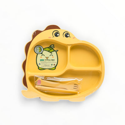 Dino Bamboo Fiber Children's Tableware