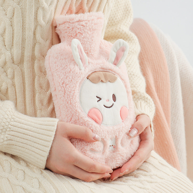 Rabbit Hot Water Bag with Cute Soft Cover