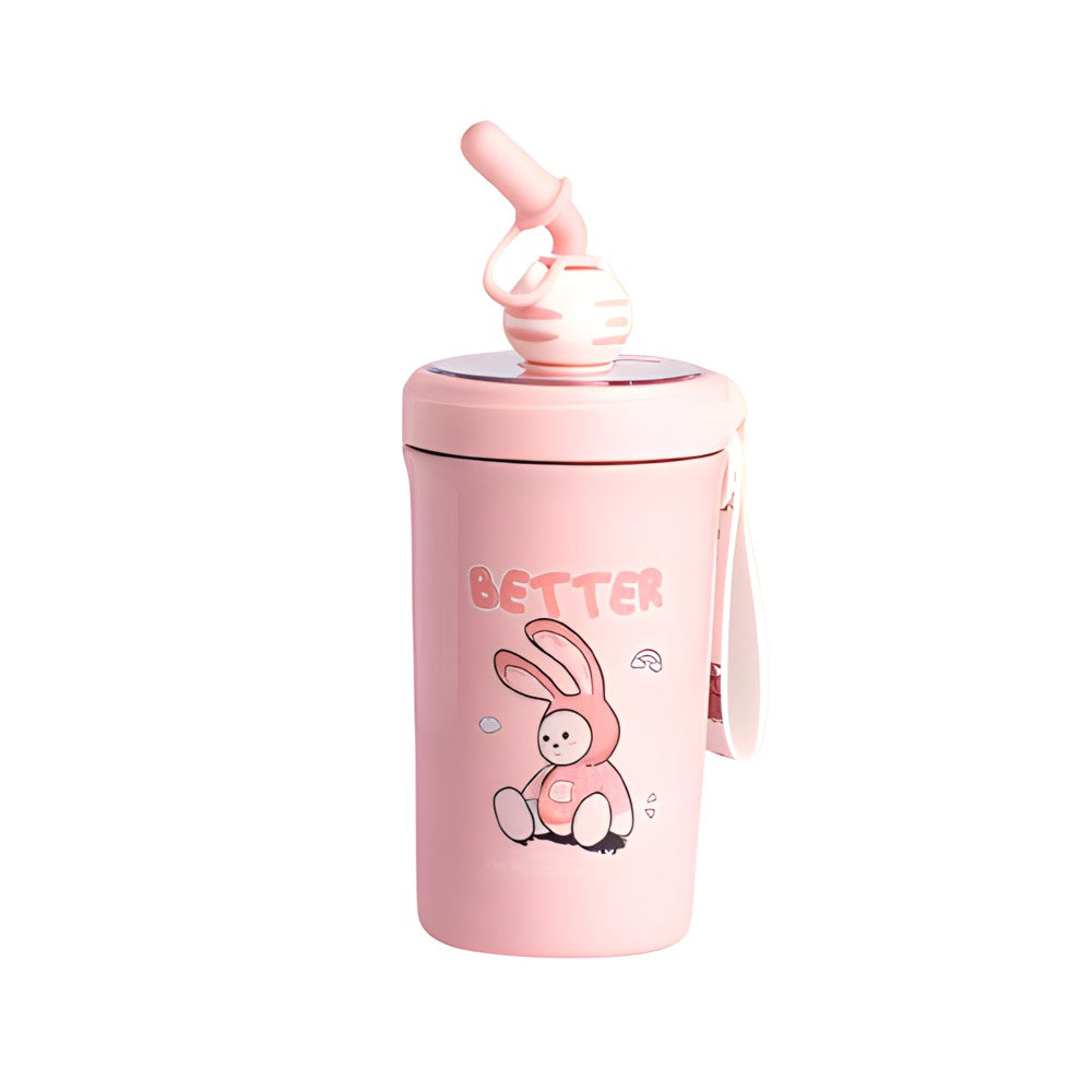 Cute Sips Stainless Steel Bottle with Straw