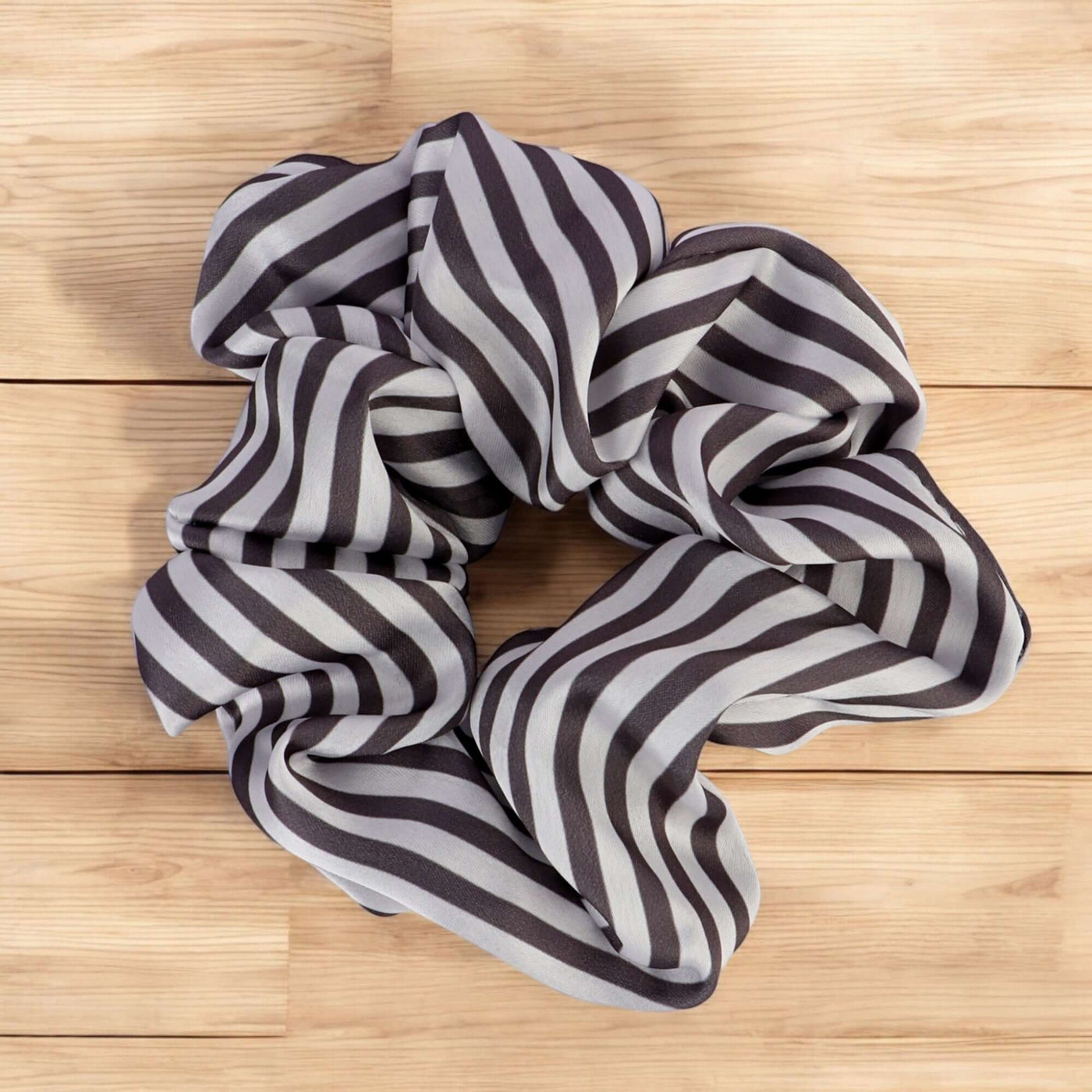 Korean Style Striped Scrunchie