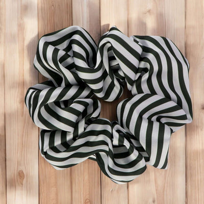 Korean Style Striped Scrunchie