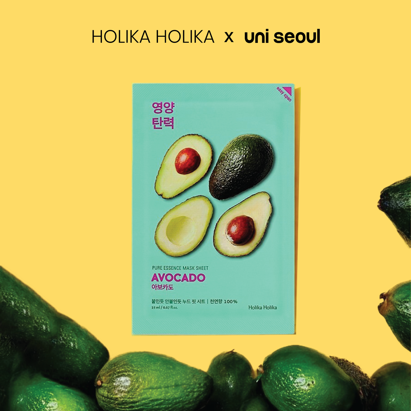 Pure Essence Mask Sheet Avocado 20EA (23ml)