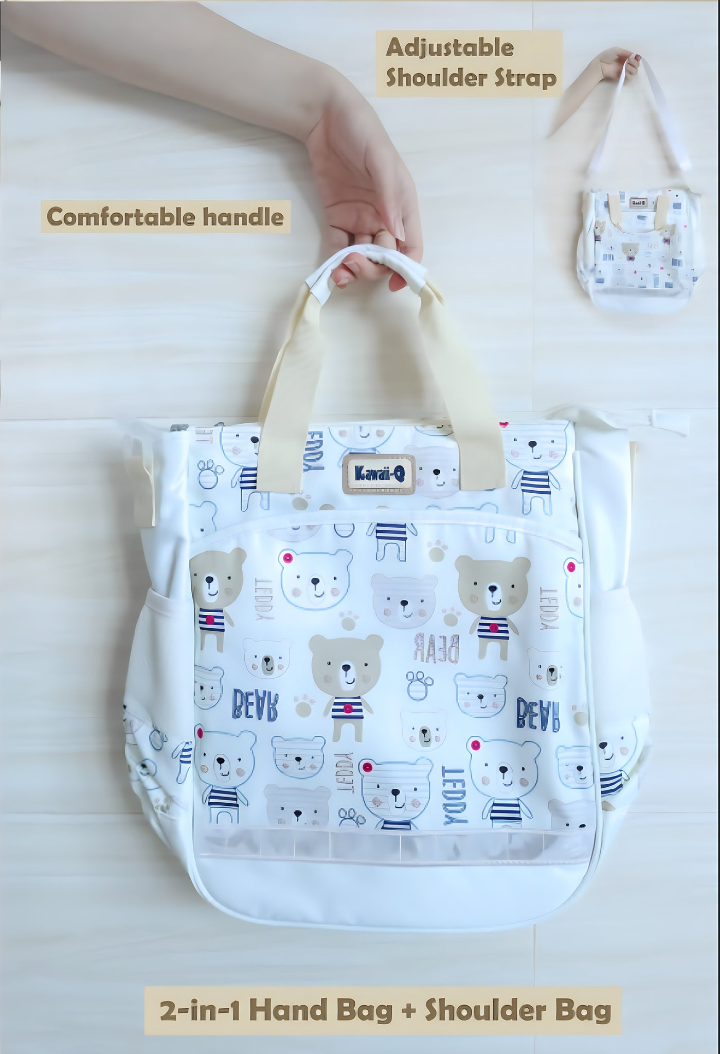 Cute Bear Multi-Purpose Handbag