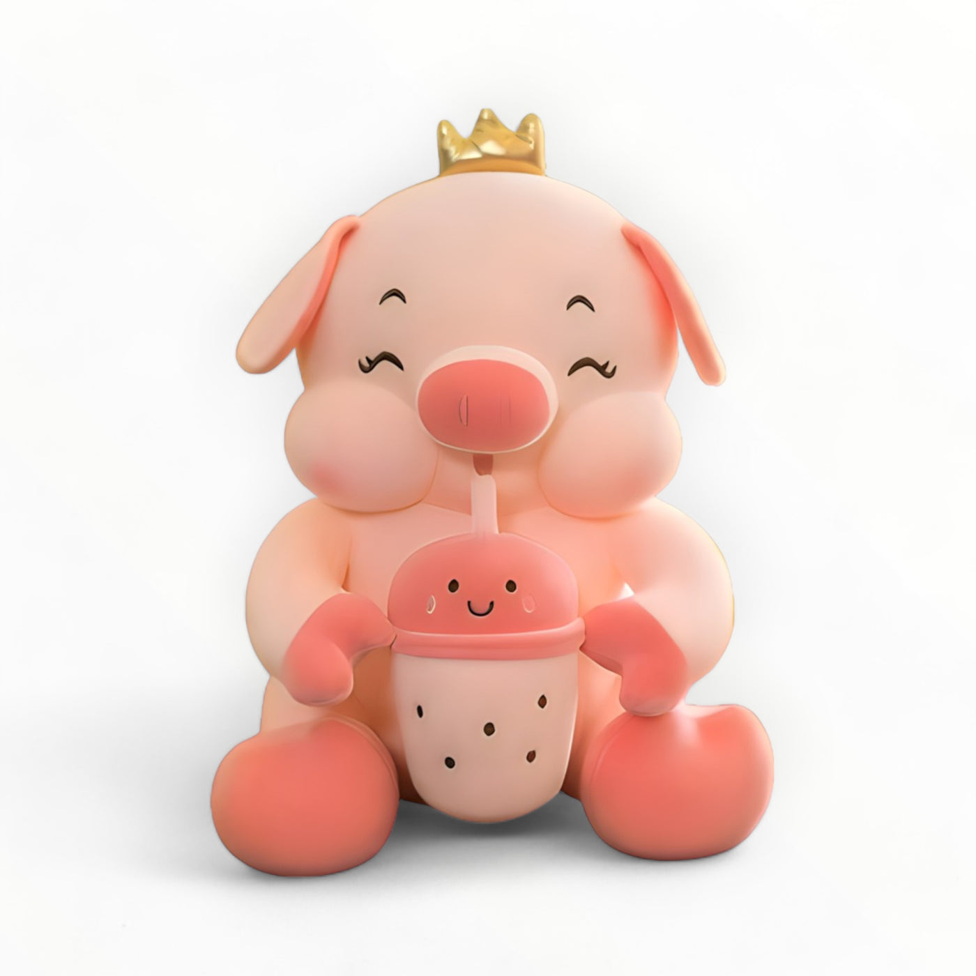 Crown Bottle Pig Plush Toy