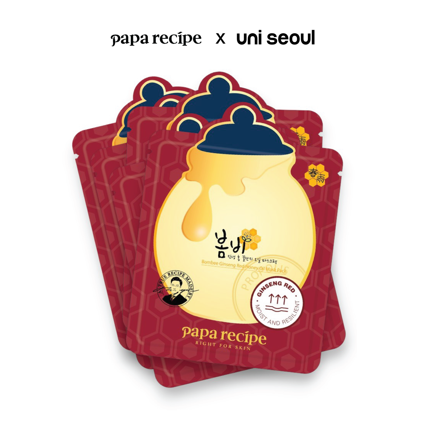 Bombee Ginseng Red Honey Mask Pack 10EA