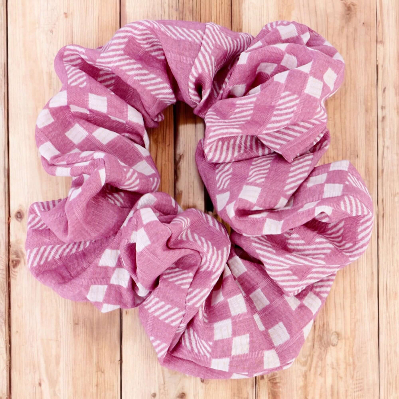 Korean Style Gingham Glam Scrunchie