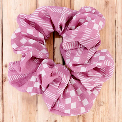 Korean Style Gingham Glam Scrunchie