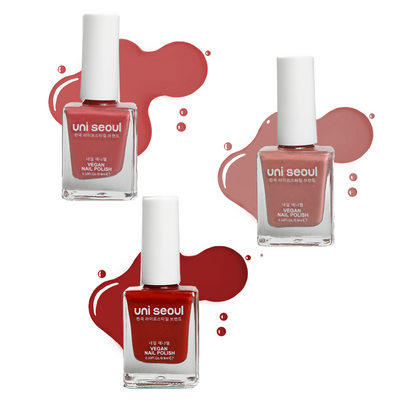 Uni Seoul Blushing Beauty Trio Nail Enamel Set