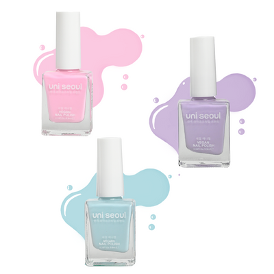 Uni Seoul Dreamy Pastels Trio Nail Enamel Set