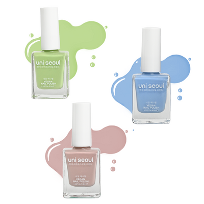 Uni Seoul Gentle Glow Trio Nail Enamel Set