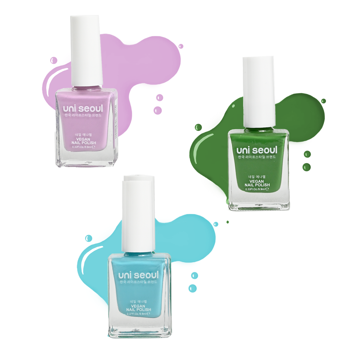 Uni Seoul Enchanted Elegance Trio Nail Enamel Set