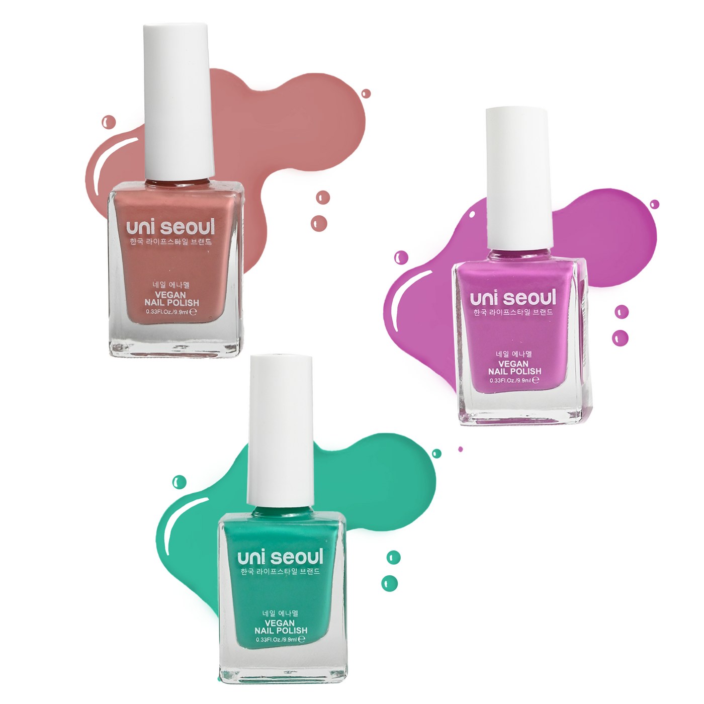 Uni Seoul Dreamy Day Trio Nail Enamel Set