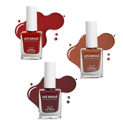 Uni Seoul Autumn Vibes Trio Nail Enamel Set