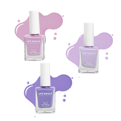 Uni Seoul Lush Lilac Trio Nail Enamel Set