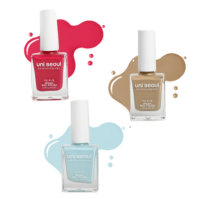 Uni Seoul Soft & Subtle Trio Nail Enamel Set