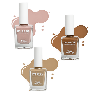 Uni Seoul Grounded Glow Trio Nail Enamel Set