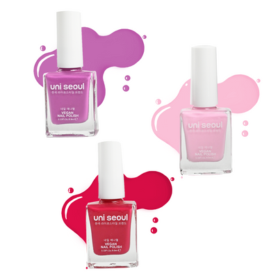 Uni Seoul Flirty and Fun Trio Nail Enamel Set