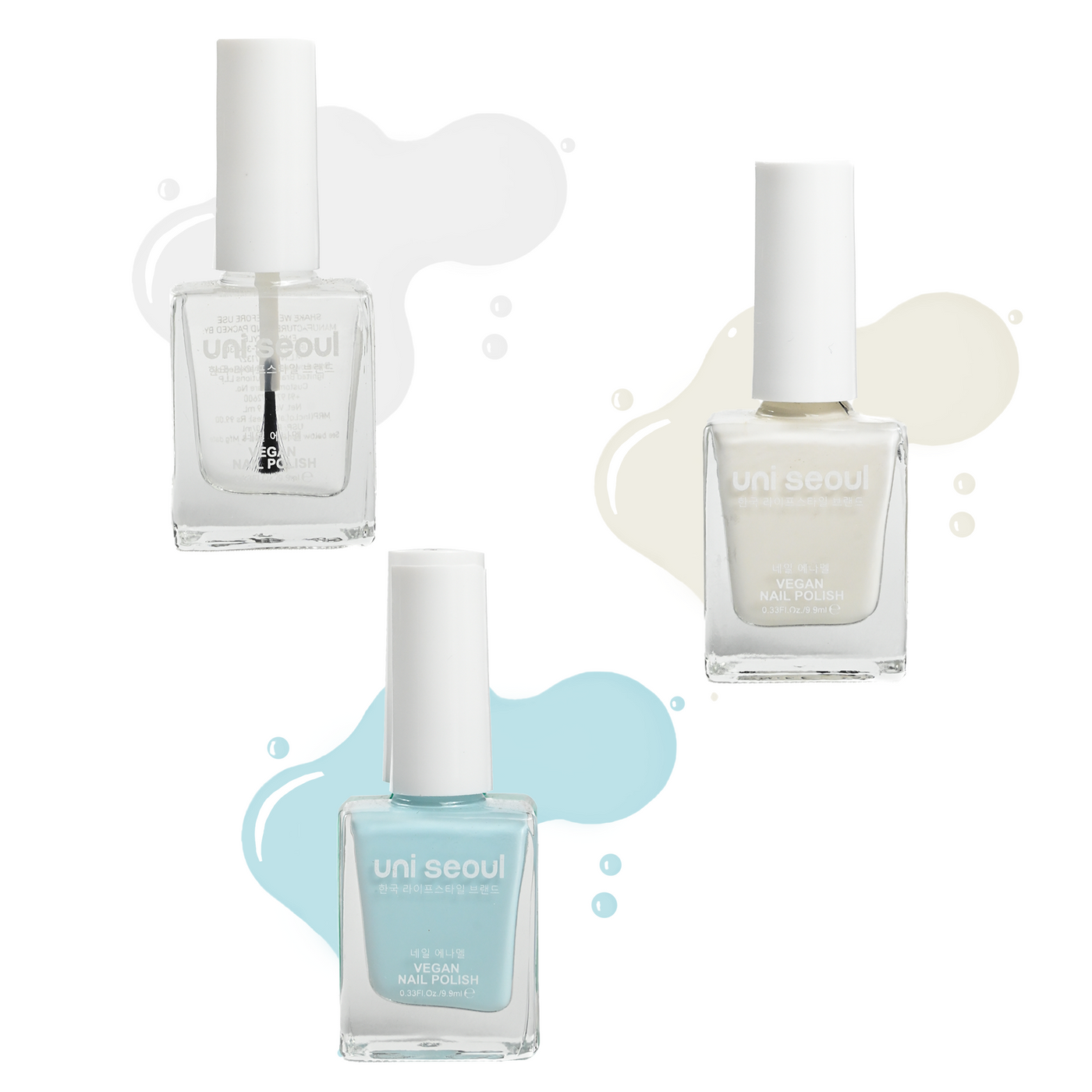 Uni Seoul Cloudy Elegance Trio Nail Enamel Set