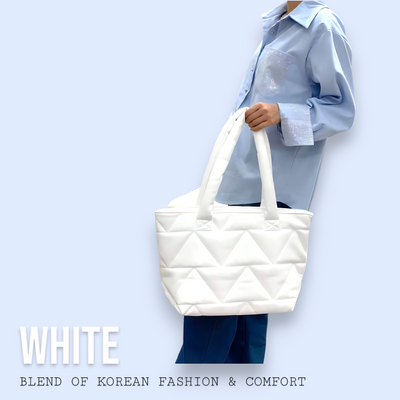 Padded Soft PU Leather Tote Bag