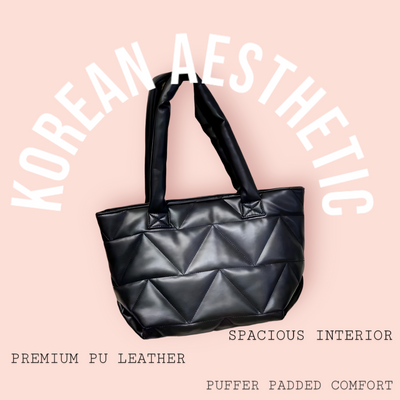 Padded Soft PU Leather Tote Bag