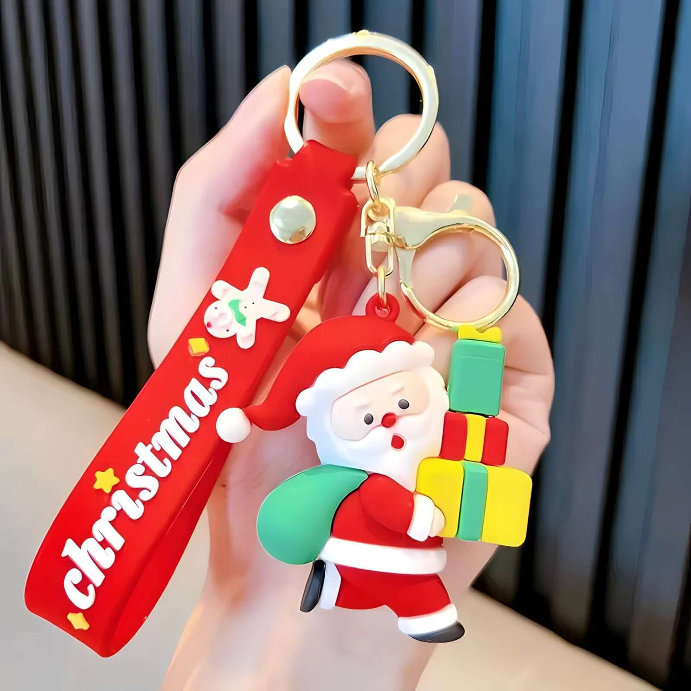 Free Gift Christmas 3D Rubber Keychains