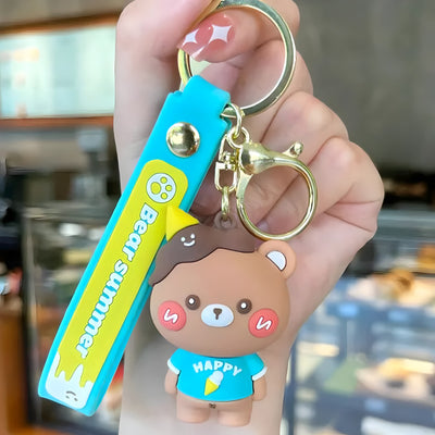 Cute 3D Bear Charm Keychain
