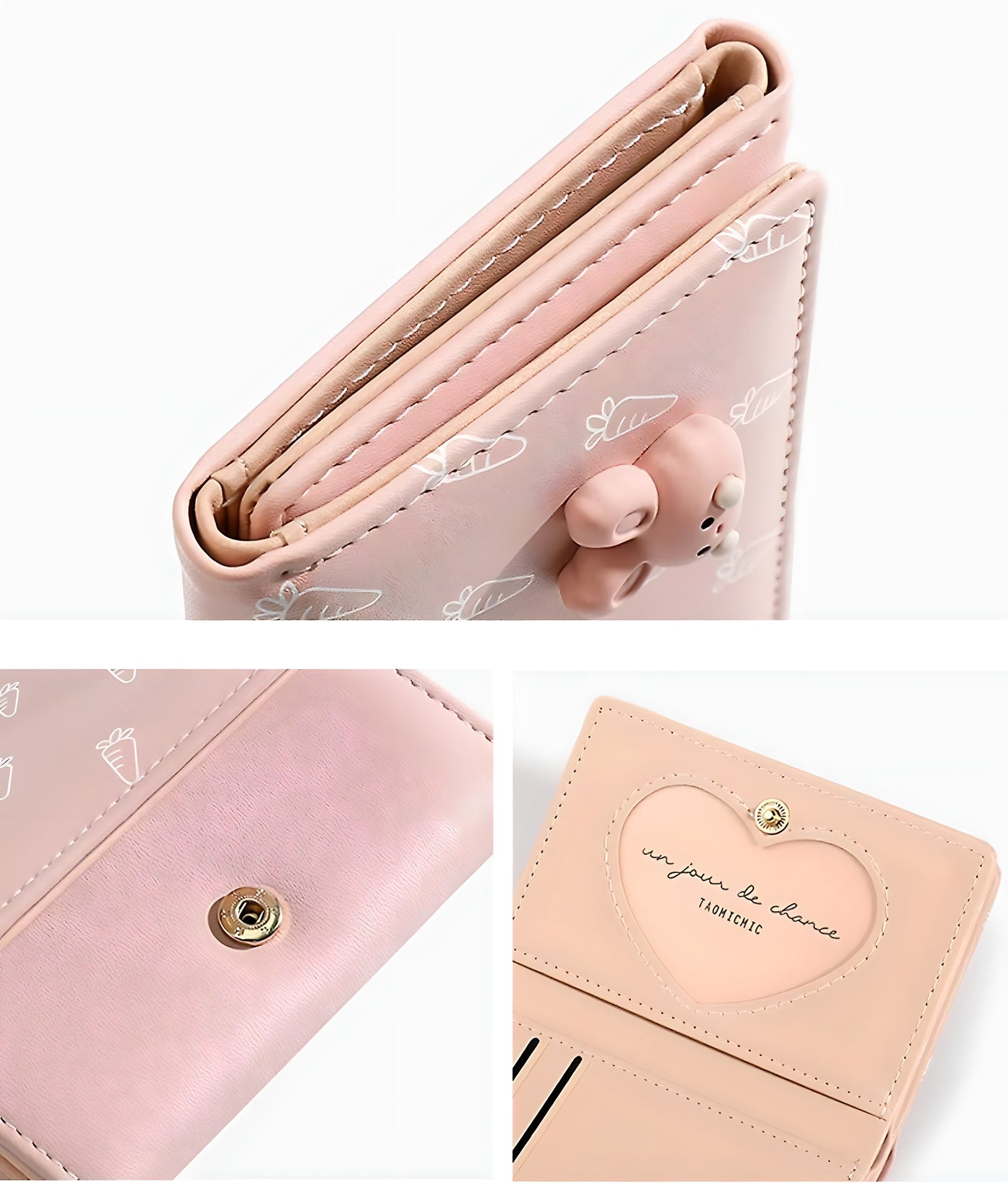 Rabbit Print Trifold Cute Wallet