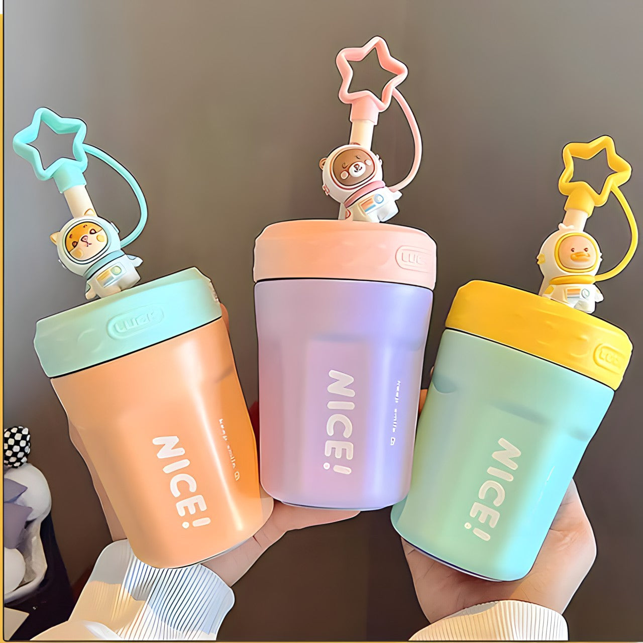 Trendy Tumbler with Cute Straw I 450 ml