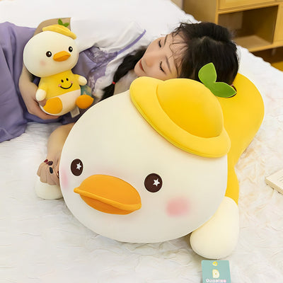 Lying Duck Plush Toy with Hat Family - Set of 3 (S,M,L)
