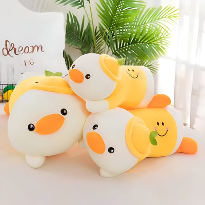 Lying Duck Plush Toy with Hat
