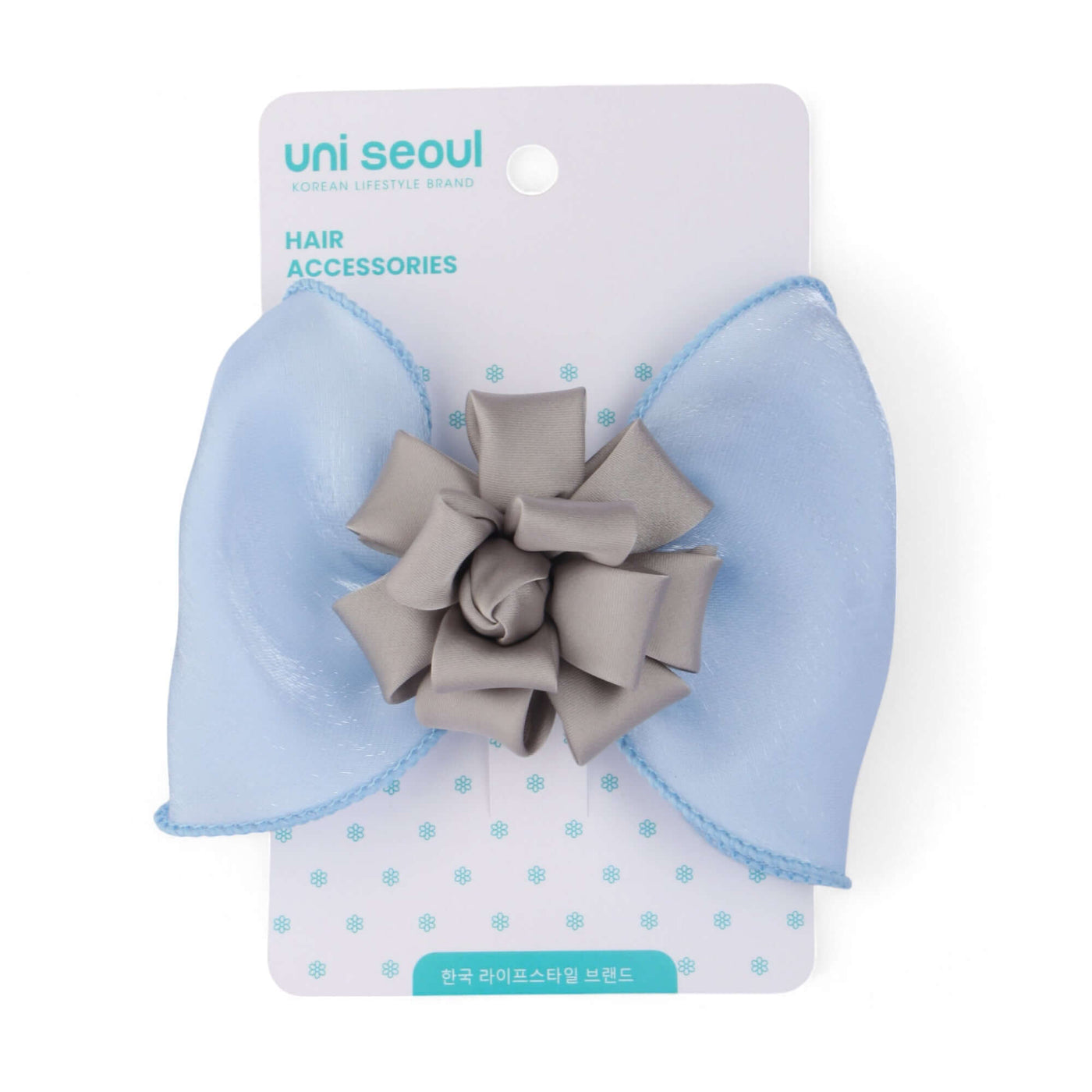 Korean Bow Hair Clip, Blue