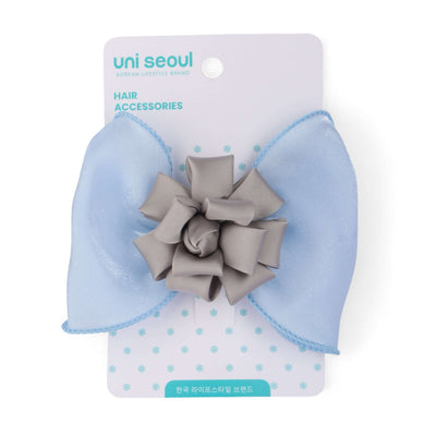 Korean Bow Hair Clip, Blue