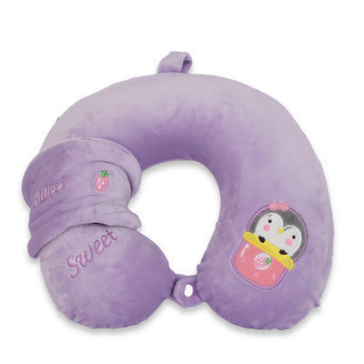 Cute Neck Pillow & Eye Patch Set, Sweet