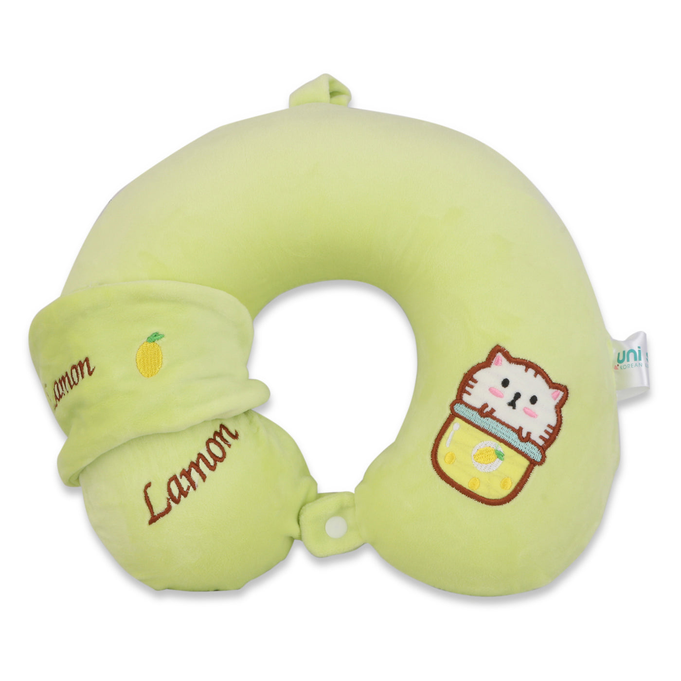 Cute Neck Pillow & Eye Patch Set, Lamon