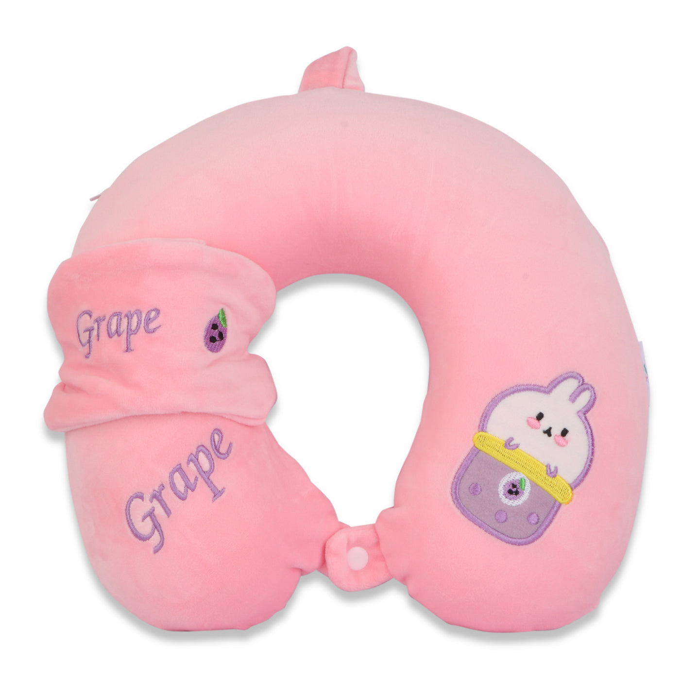 Cute Neck Pillow & Eye Patch Set, Grape