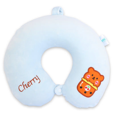 Cute Neck Pillow & Eye Patch Set - Cherry