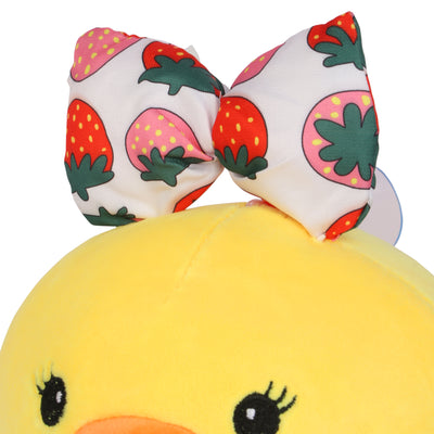 Baby Duck Plush Toy with Bow, 25 CM